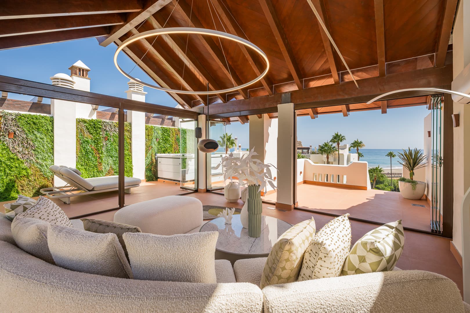 Luxury Beachfront Apartment in Bahía del Velerín with Sea Views