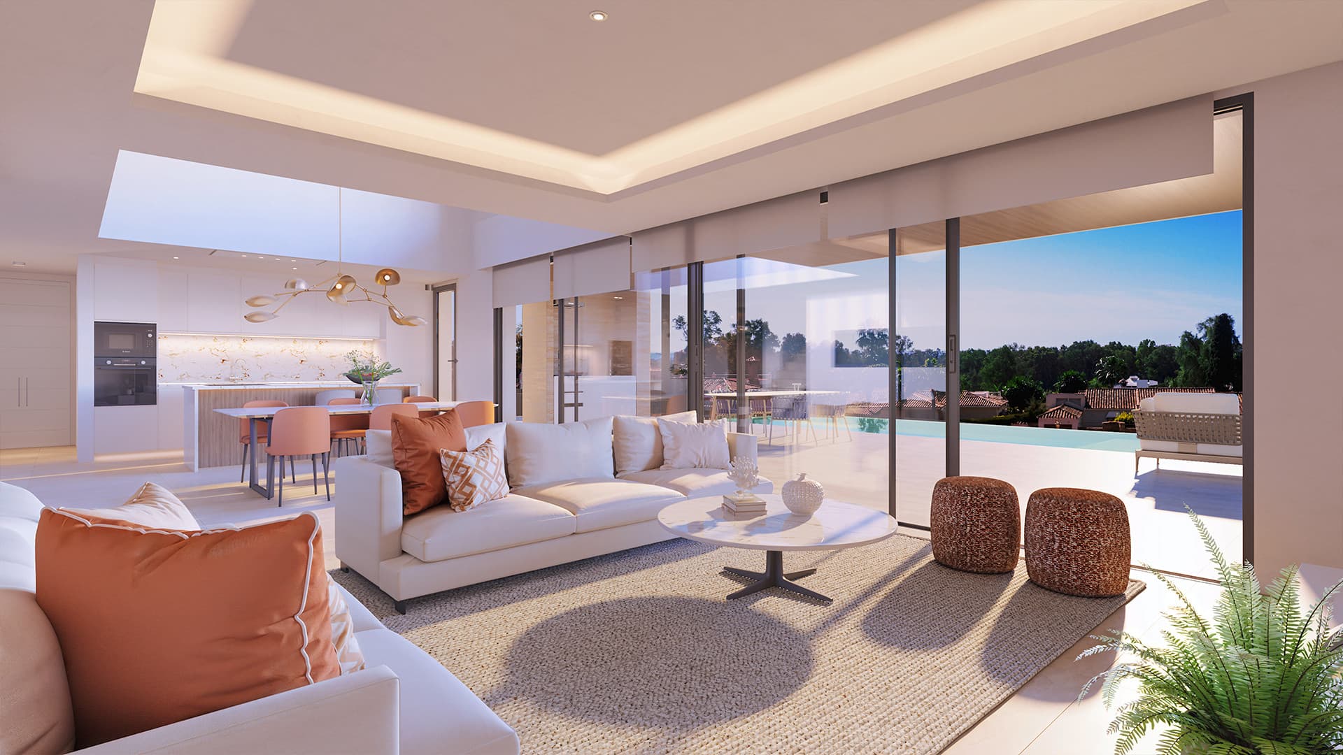 Seven luxury villas in a prime location close to the beach and Puerto Banús and in walking distance to Golf Club