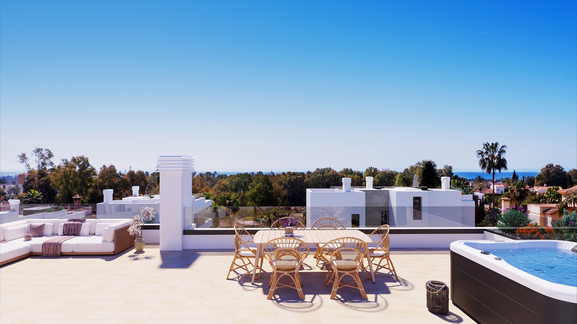 Seven luxury villas in a prime location close to the beach and Puerto Banús and in walking distance to Golf Club