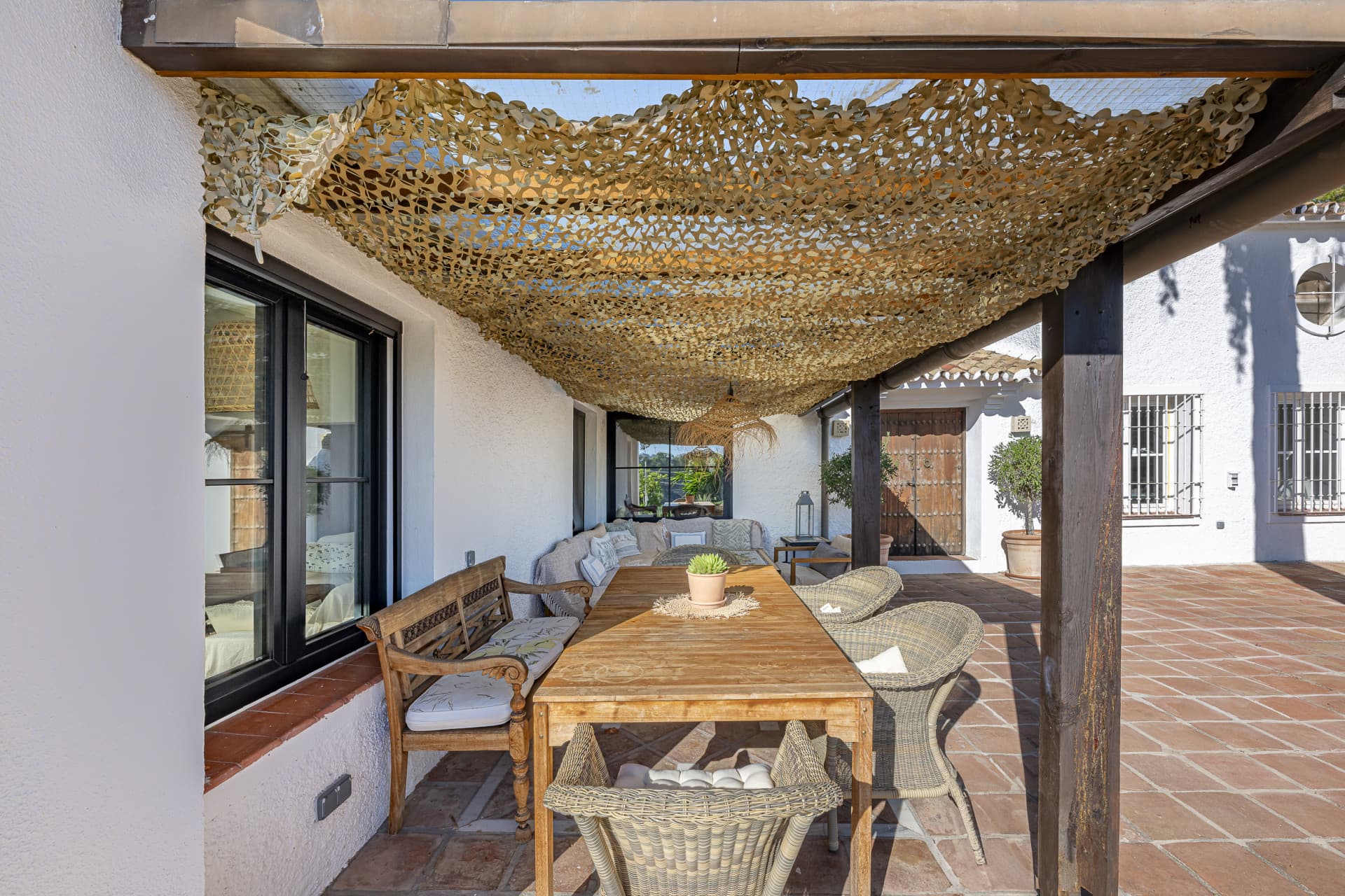 Beautiful south facing, three bedroom country villa, located in Guadalmina Alta, Marbella