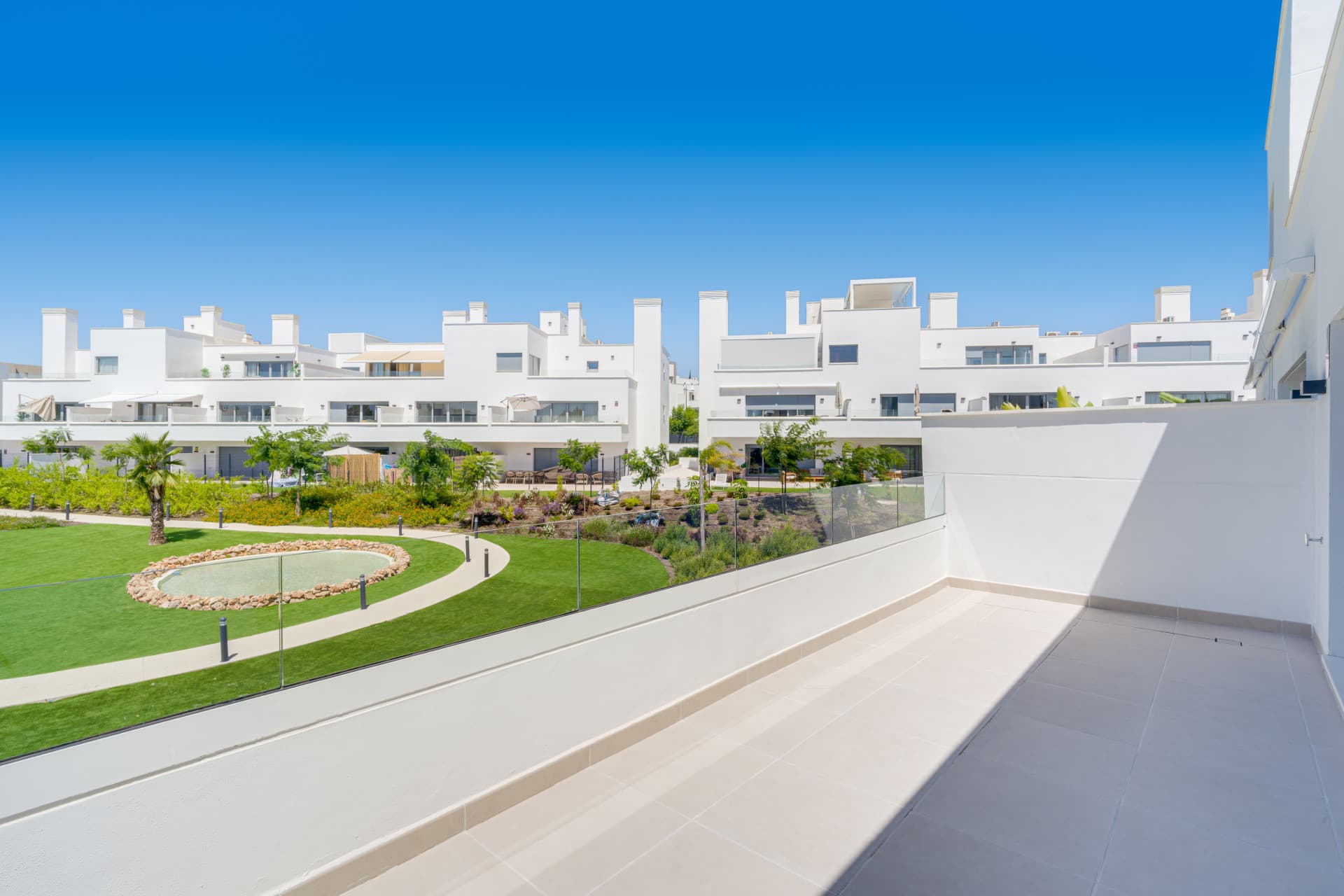 Brand new southwest facing two bedroom apartment located in the sought-after gated community Acqua Gardens, Estepona