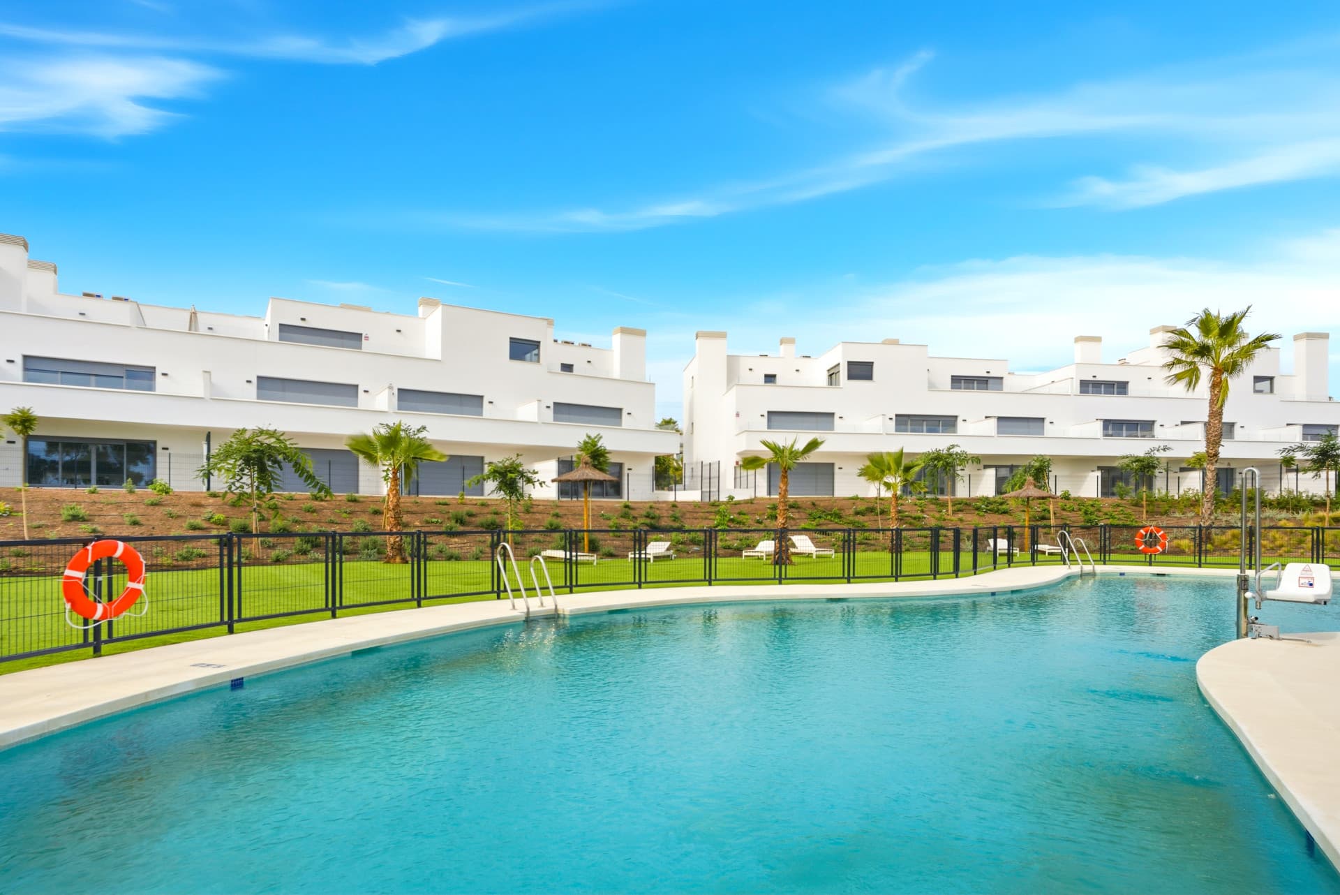 Brand new southwest facing two bedroom apartment located in the sought-after gated community Acqua Gardens, Estepona