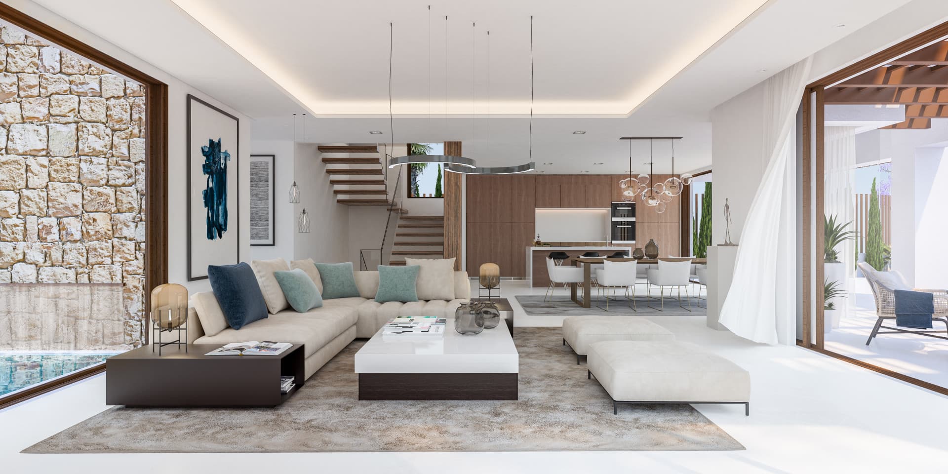 Newly built luxury, four bedroom, south facing villa located in an exclusive gated community on the edge of Marbella´s Golden Mile