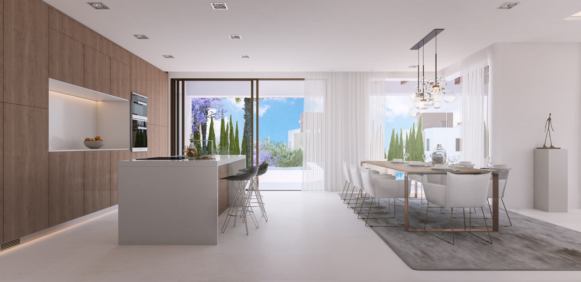 Newly built luxury, four bedroom, south facing villa located in an exclusive gated community on the edge of Marbella´s Golden Mile