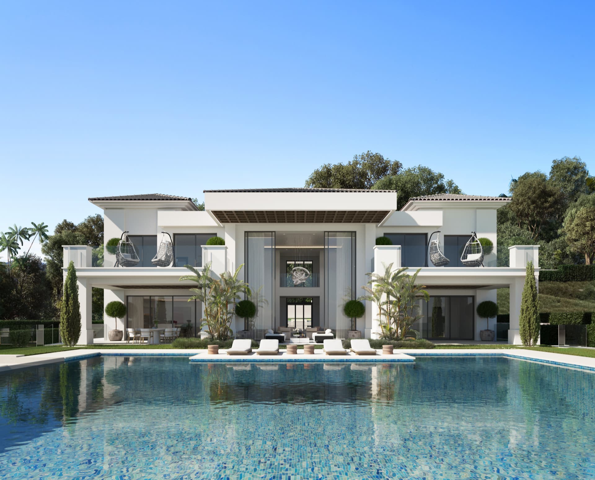 Exclusivo Proyecto de Villa de Lujo con Vistas Panorámicas al Mar en Primera Línea de Golf en Los Flamingos, Benahavís