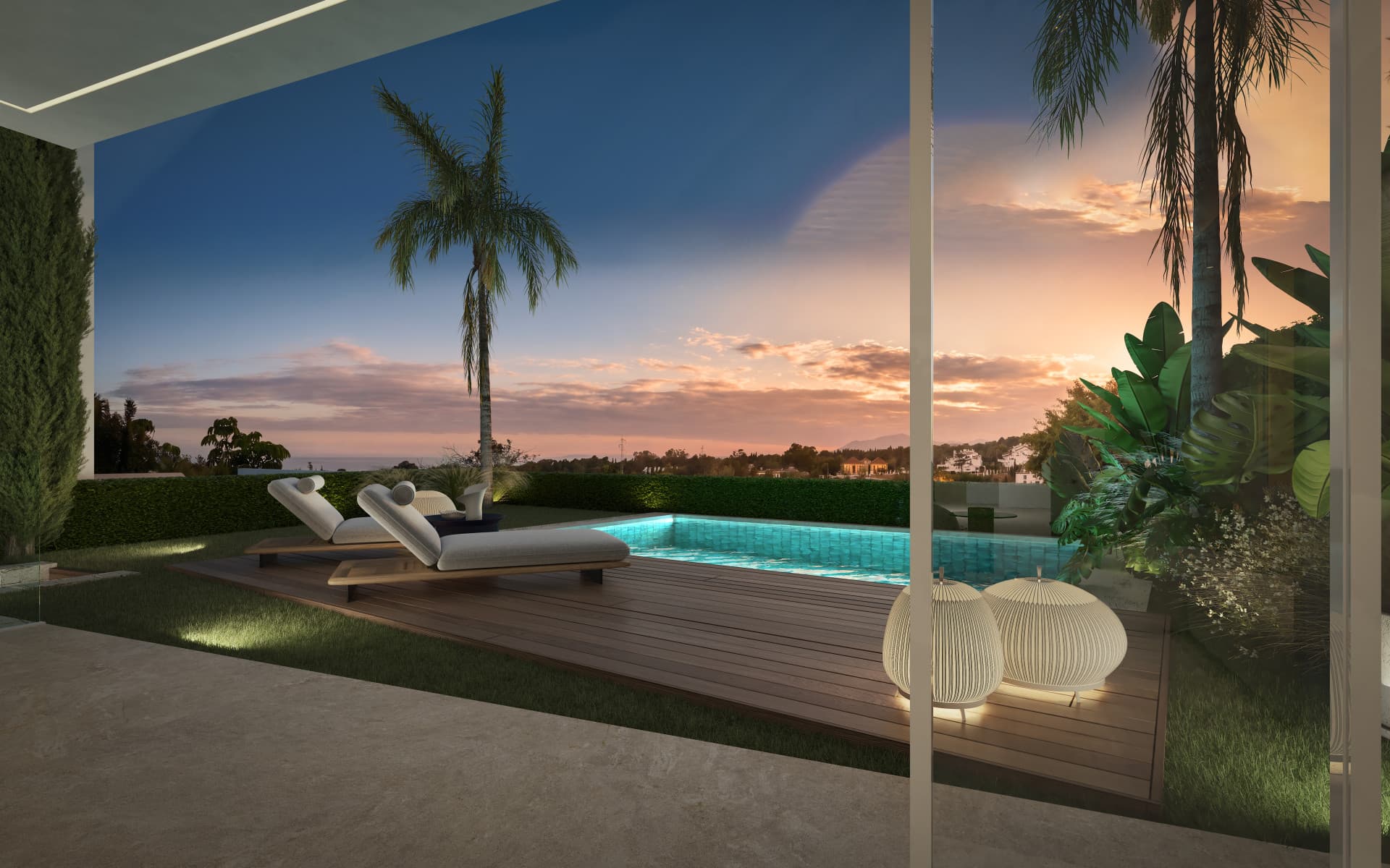 Luxury villa in Marbella, Valdeolletas area, with private pool and sea views