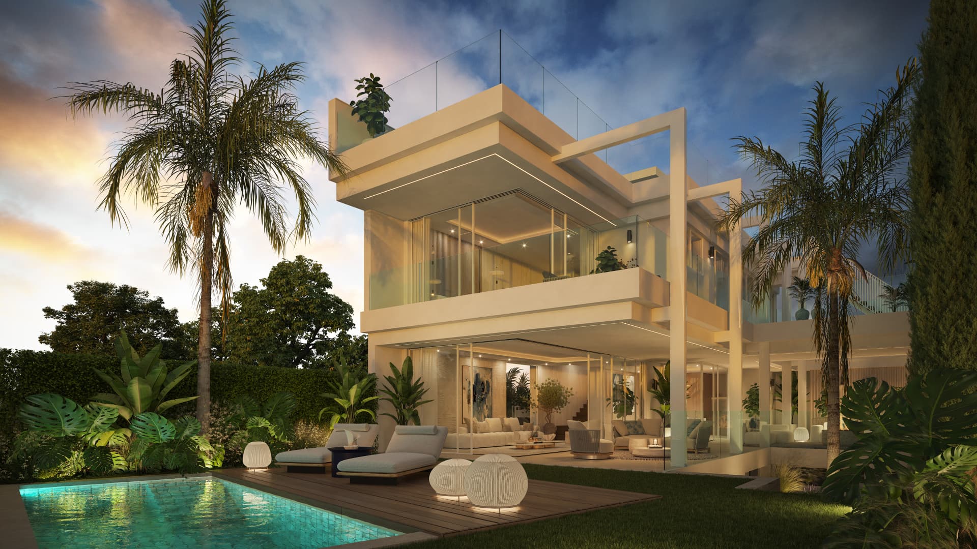 Luxury villa in Marbella, Valdeolletas area, with private pool and sea views