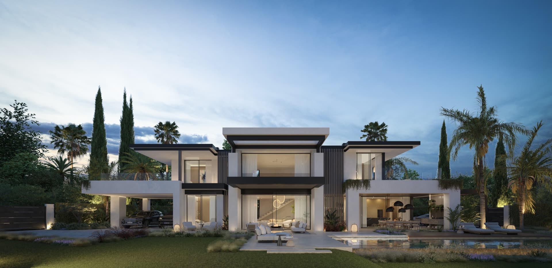 Blume, an exclusive boutique collection of 3 contemporary villas just steps from the beach, in one of Marbella’s most prestigious residential areas.