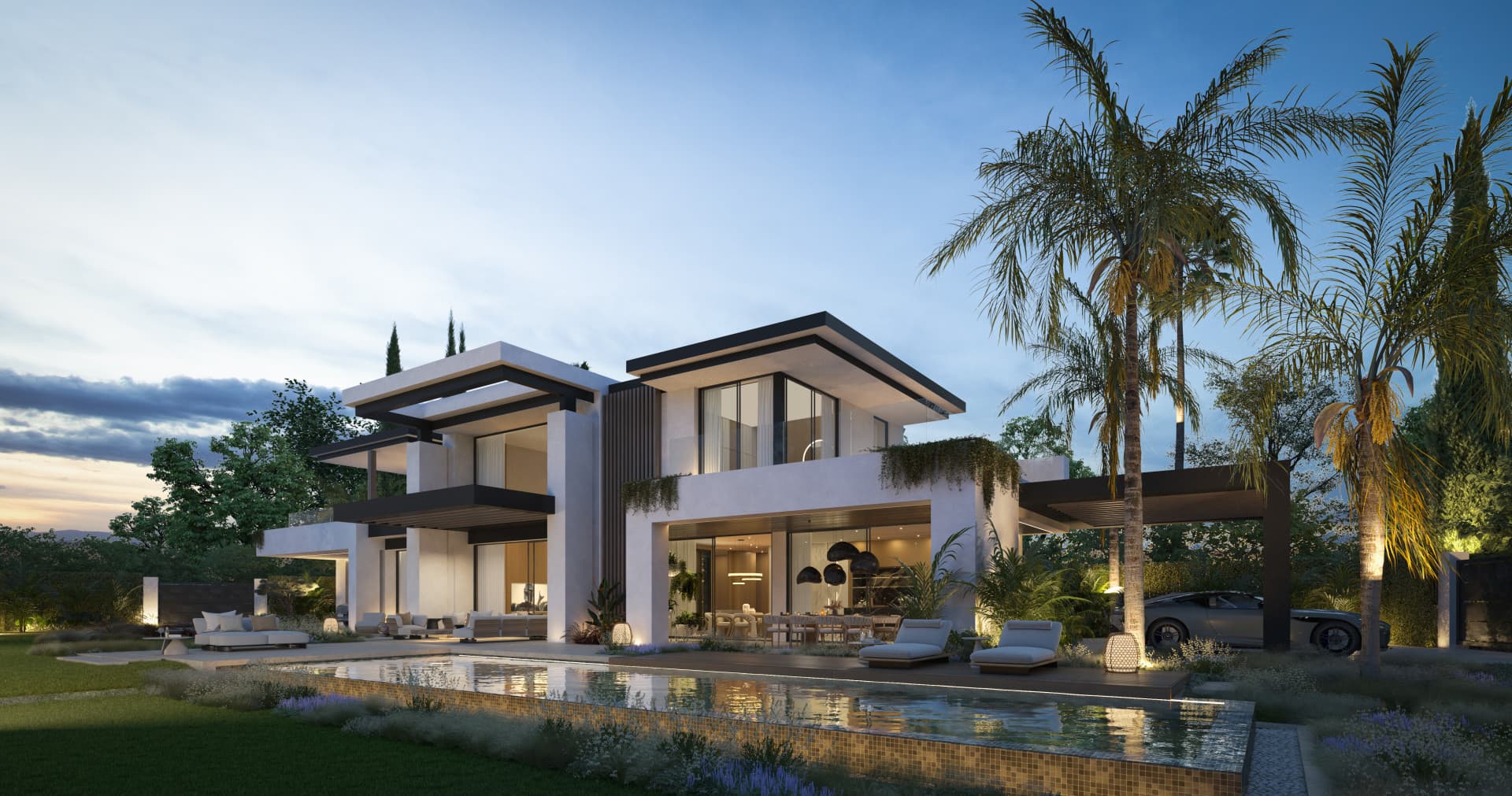 Blume, an exclusive boutique collection of 3 contemporary villas just steps from the beach, in one of Marbella’s most prestigious residential areas.