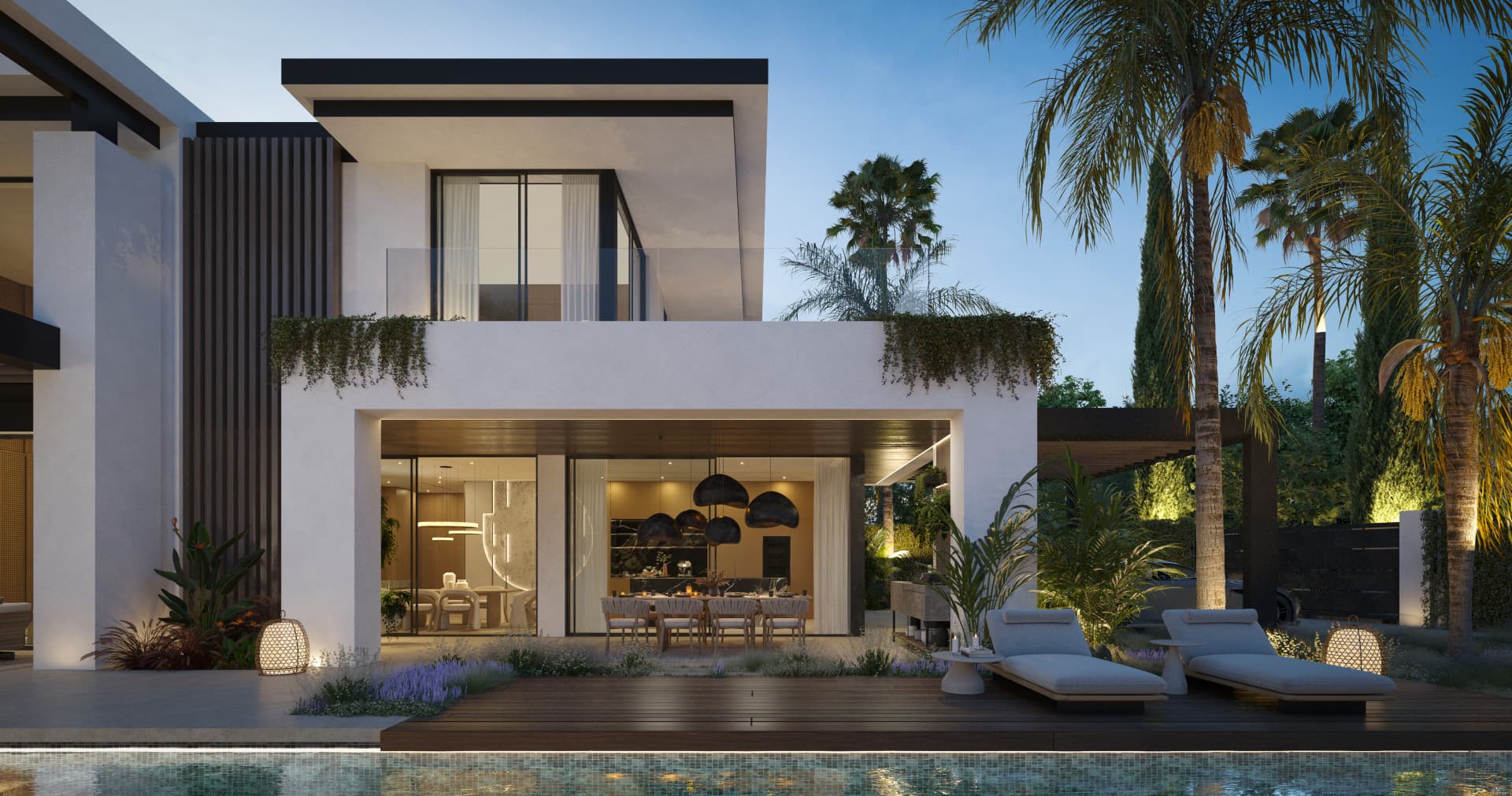 Blume, an exclusive boutique collection of 3 contemporary villas just steps from the beach, in one of Marbella’s most prestigious residential areas.