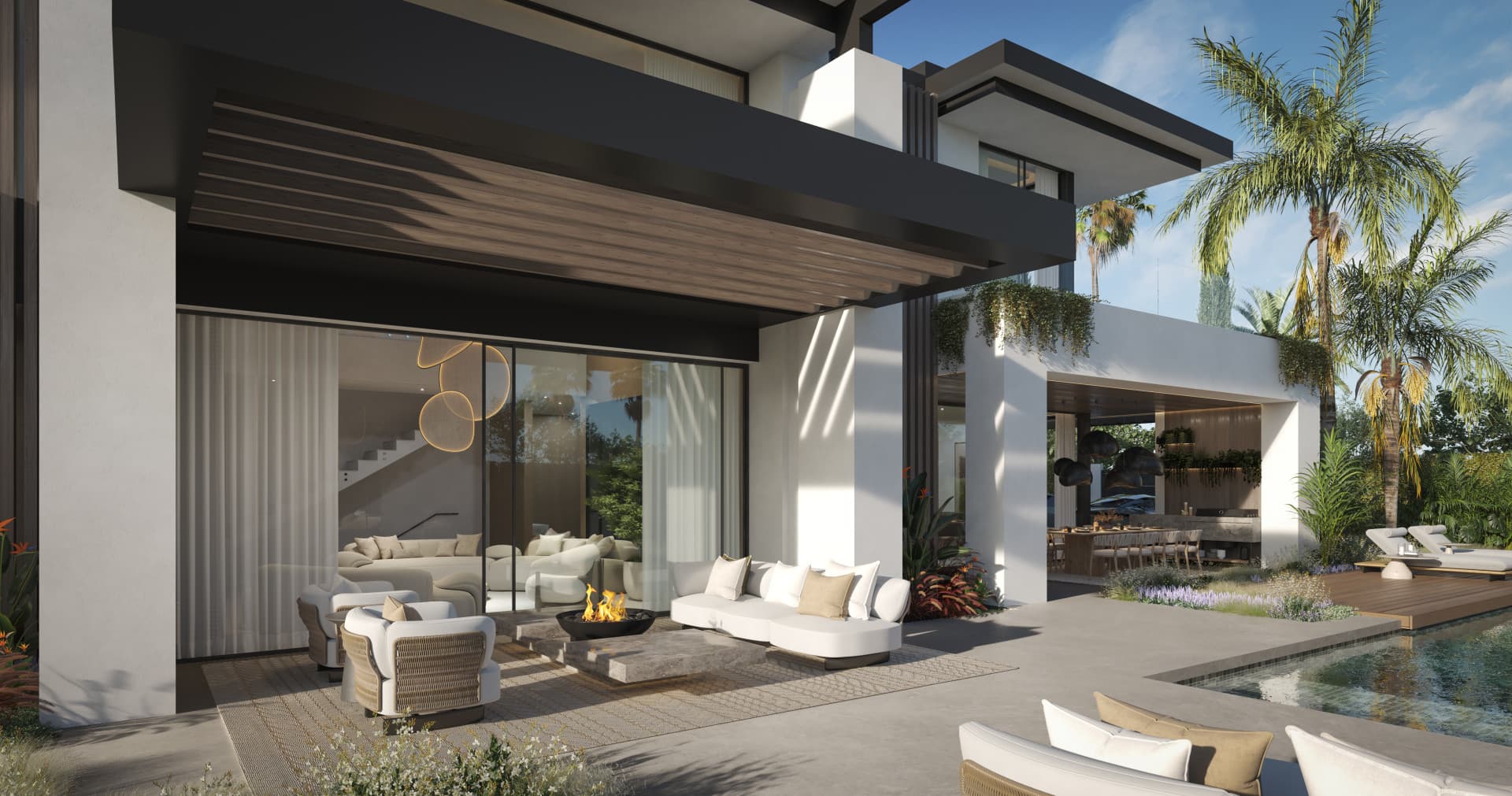 Blume, an exclusive boutique collection of 3 contemporary villas just steps from the beach, in one of Marbella’s most prestigious residential areas.