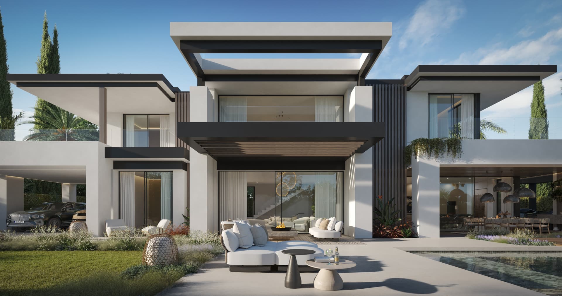 Blume, an exclusive boutique collection of 3 contemporary villas just steps from the beach, in one of Marbella’s most prestigious residential areas.