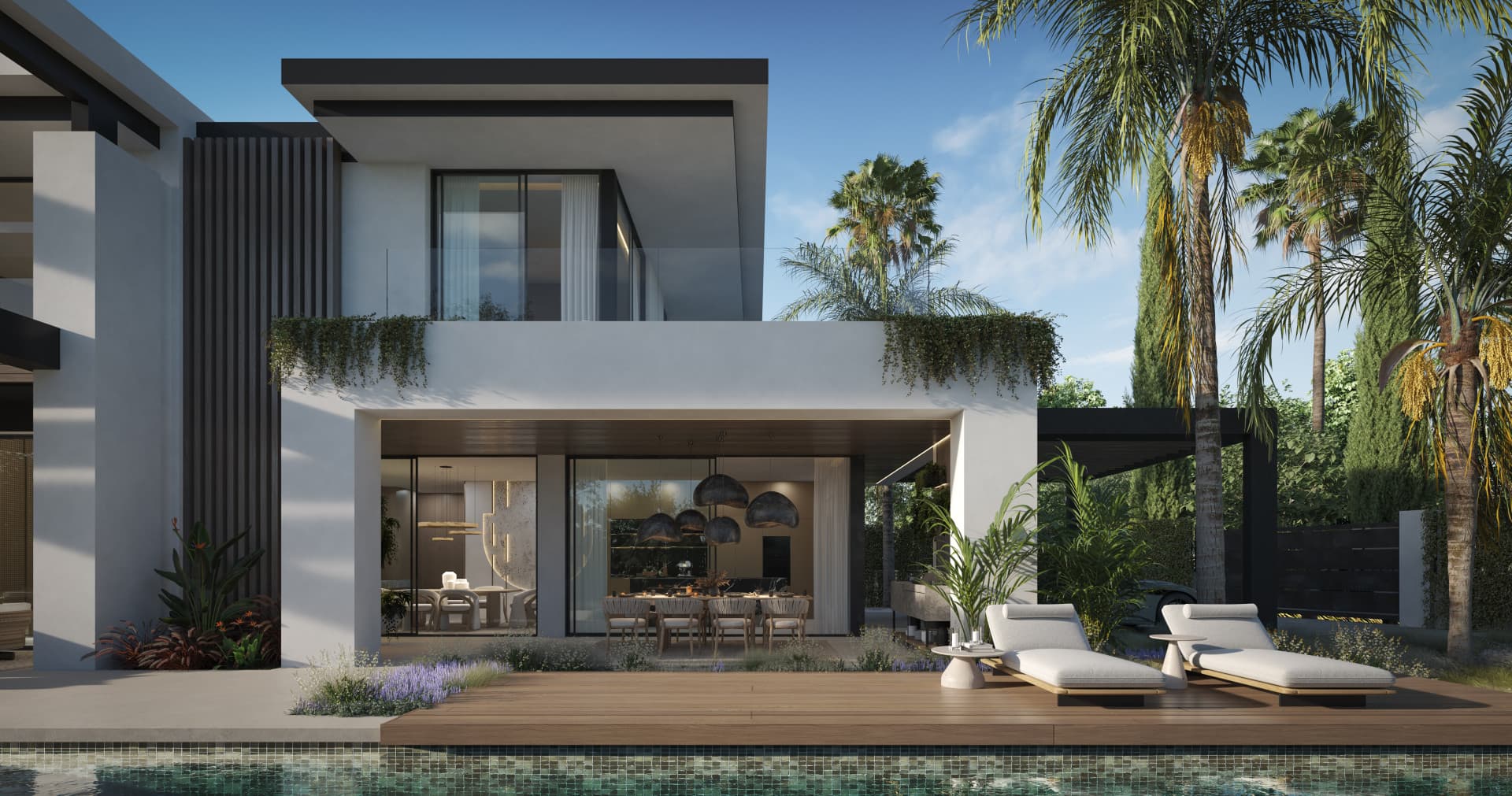 Blume, an exclusive boutique collection of 3 contemporary villas just steps from the beach, in one of Marbella’s most prestigious residential areas.