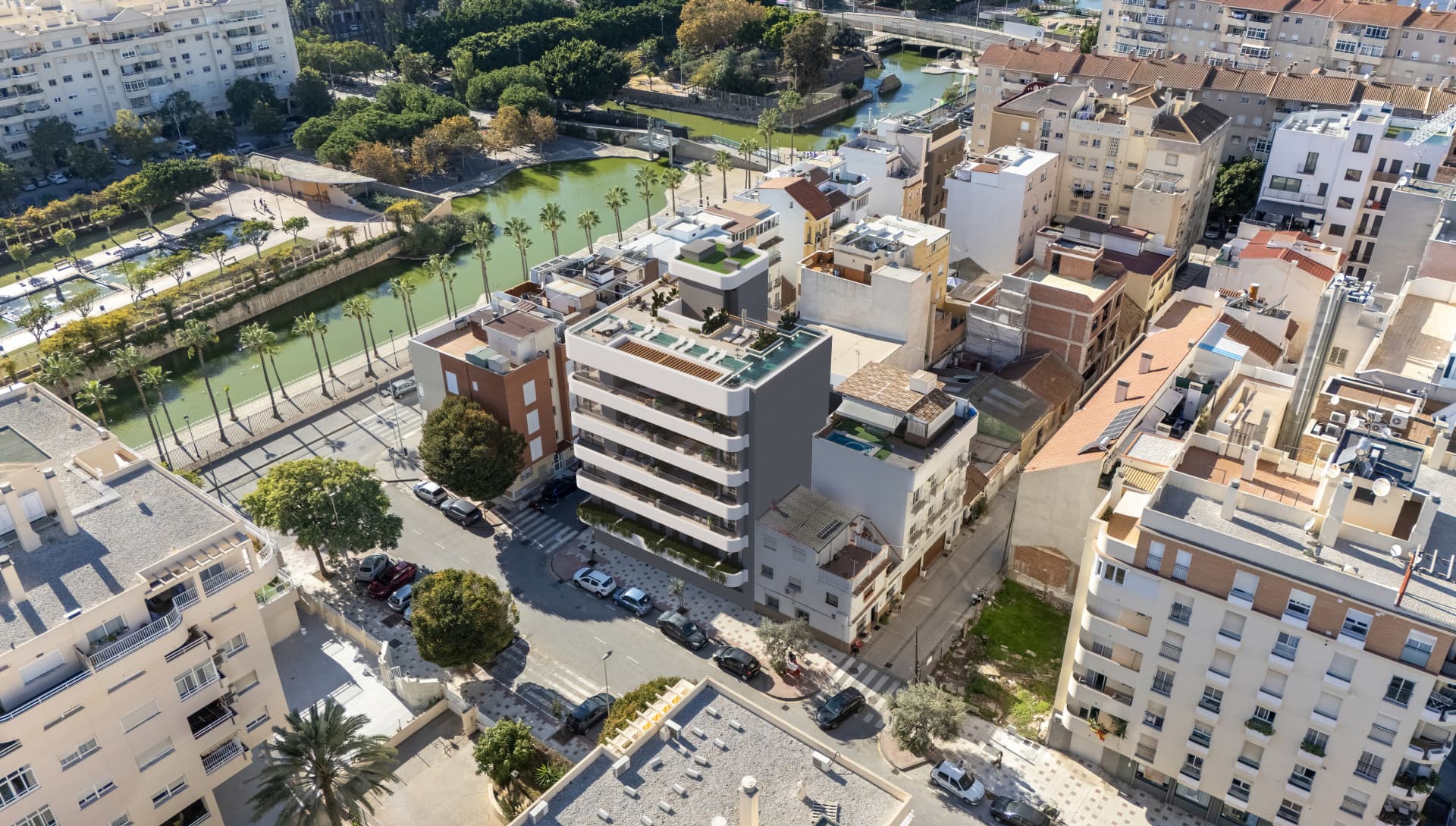 Milabeka, an exclusive boutique development of 10 contemporary residences just 200 metres from the beach in Málaga.