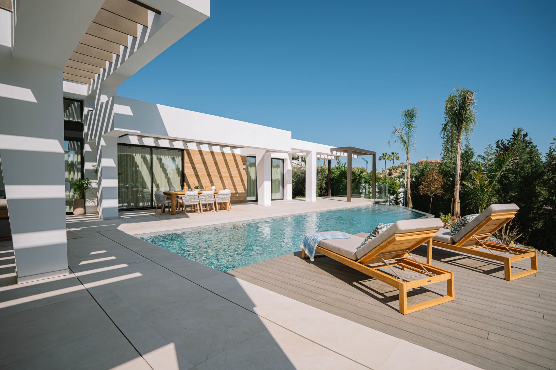 Tres villas únicas construidas en una sola planta