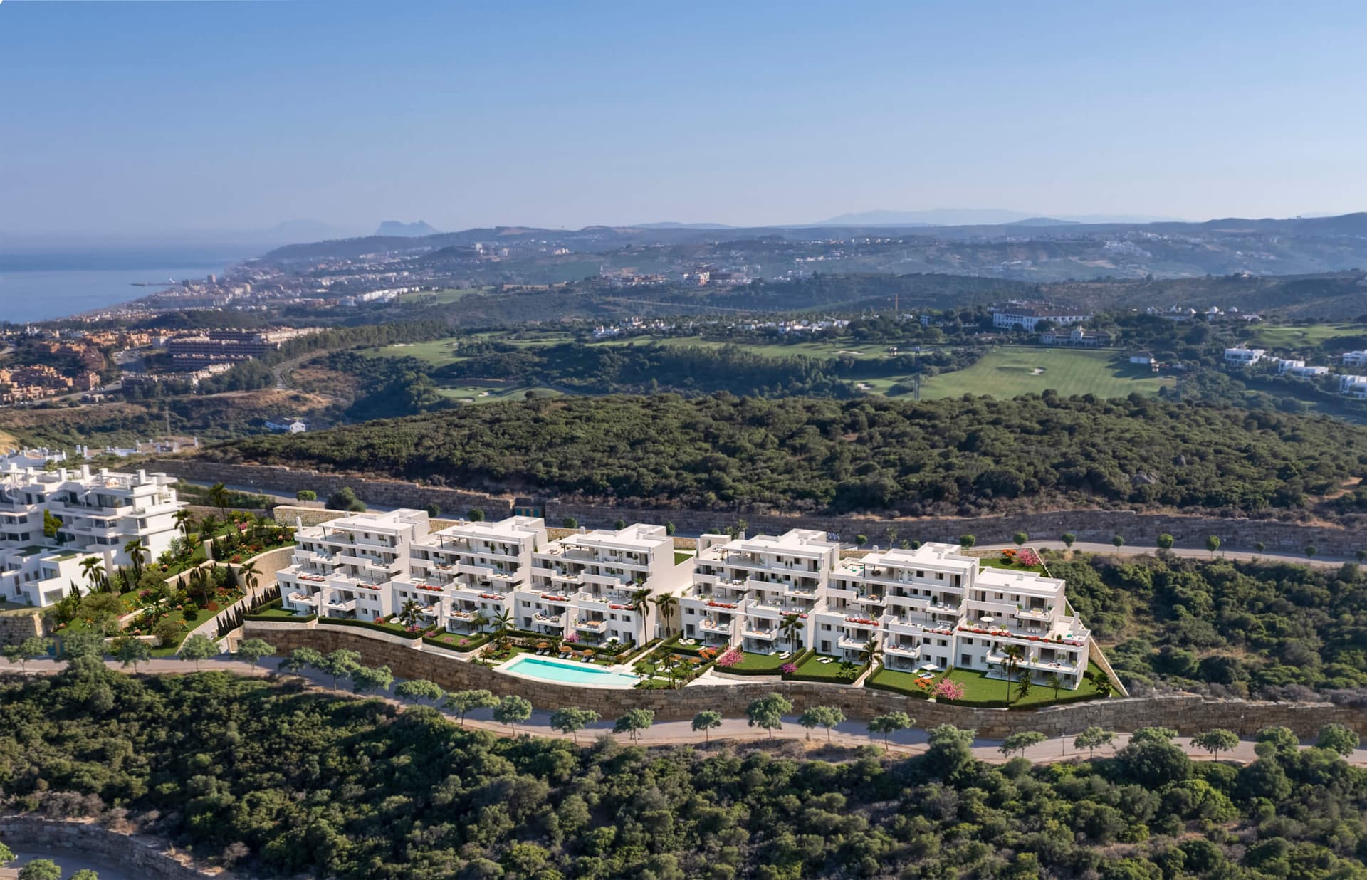 Las Terrazas de Cortesín Bon Air, modernos apartamentos y áticos en la prestigiosa Finca Cortesín.