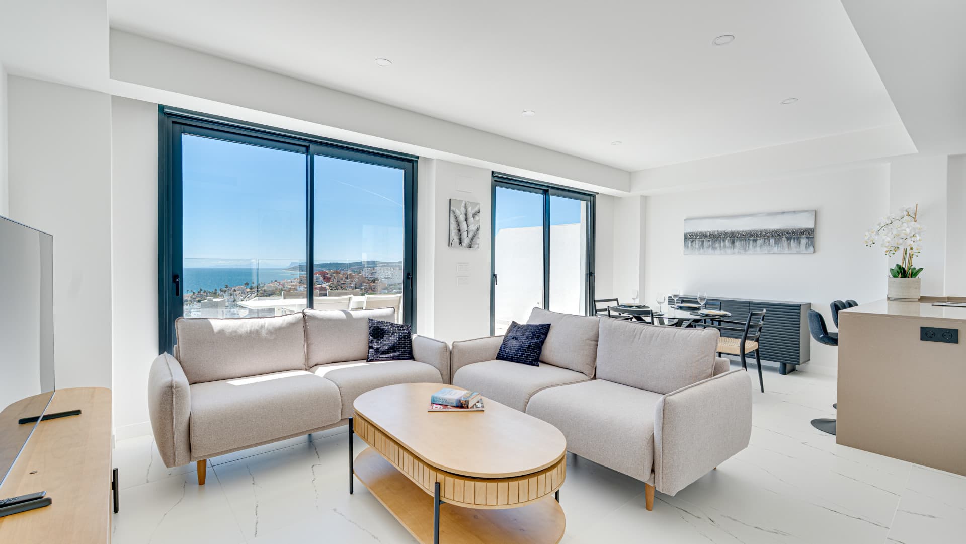 Move-in ready penthouse with panoramic sea views This modern penthouse is move-in ready and is delivered fully furnished