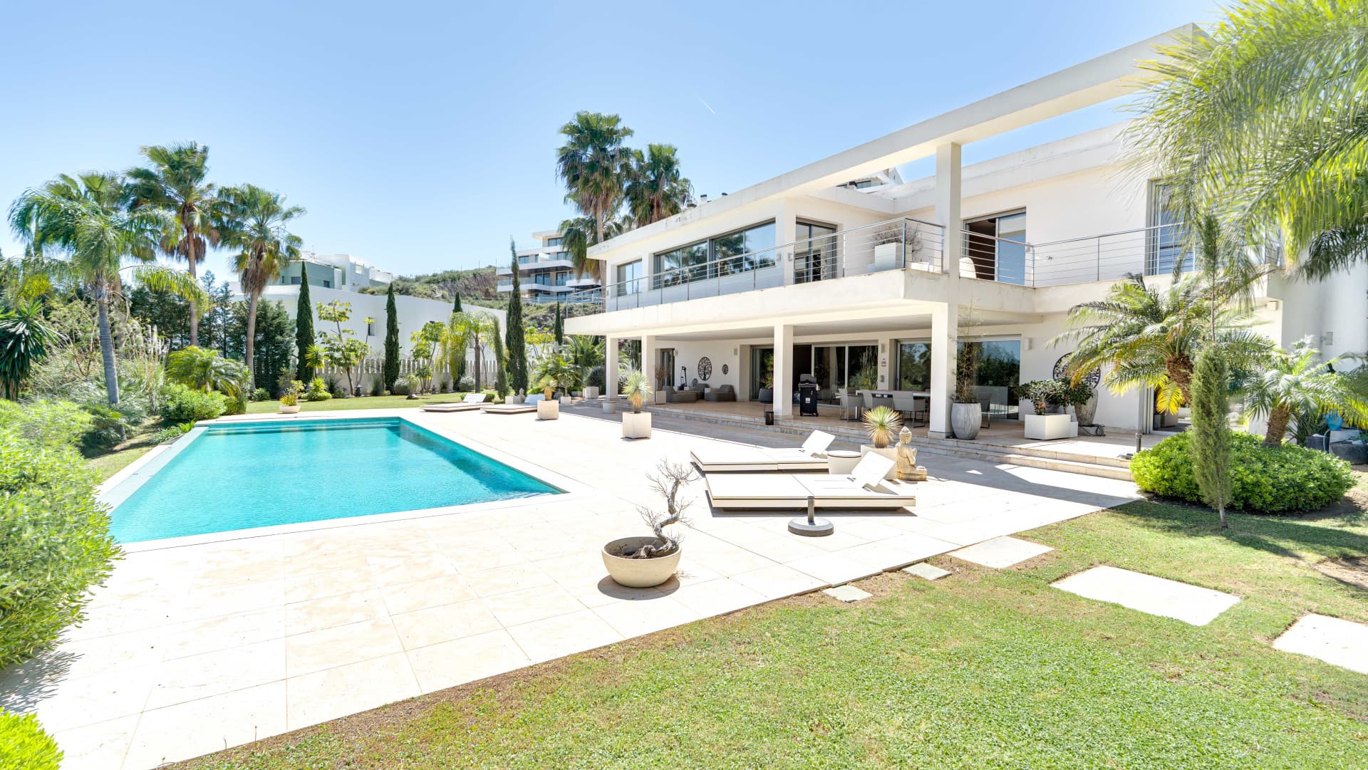 Spacious golf-front villa with sea views and flexible potential