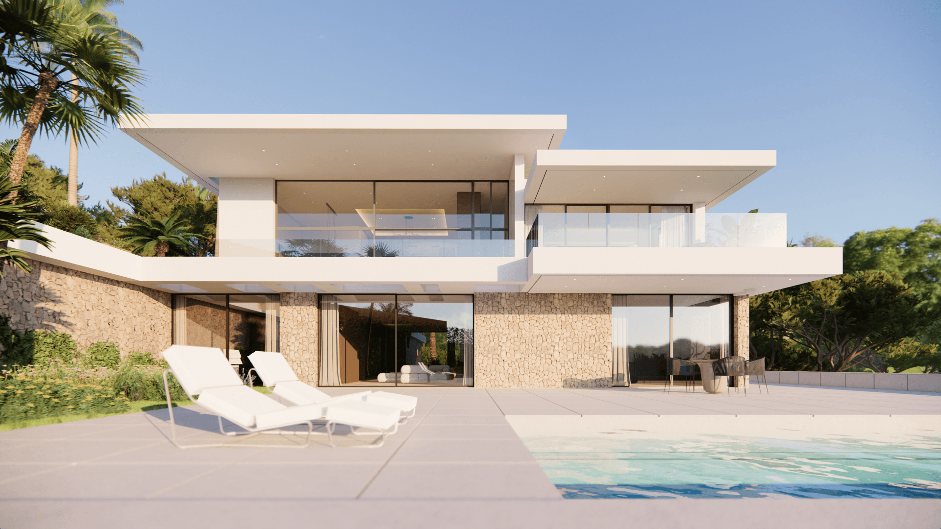 Modern villa with panoramic sea and mountain views in Las Lomas de La Quinta