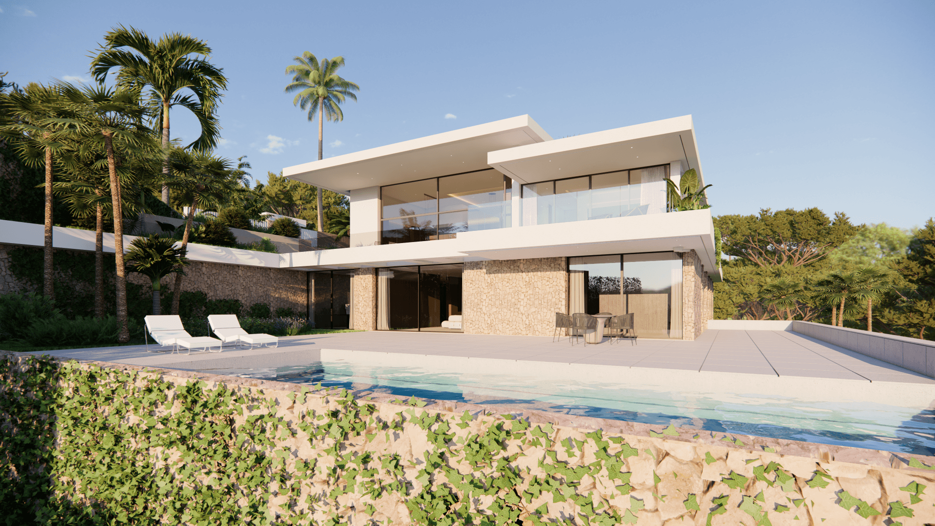Modern villa with panoramic sea and mountain views in Las Lomas de La Quinta