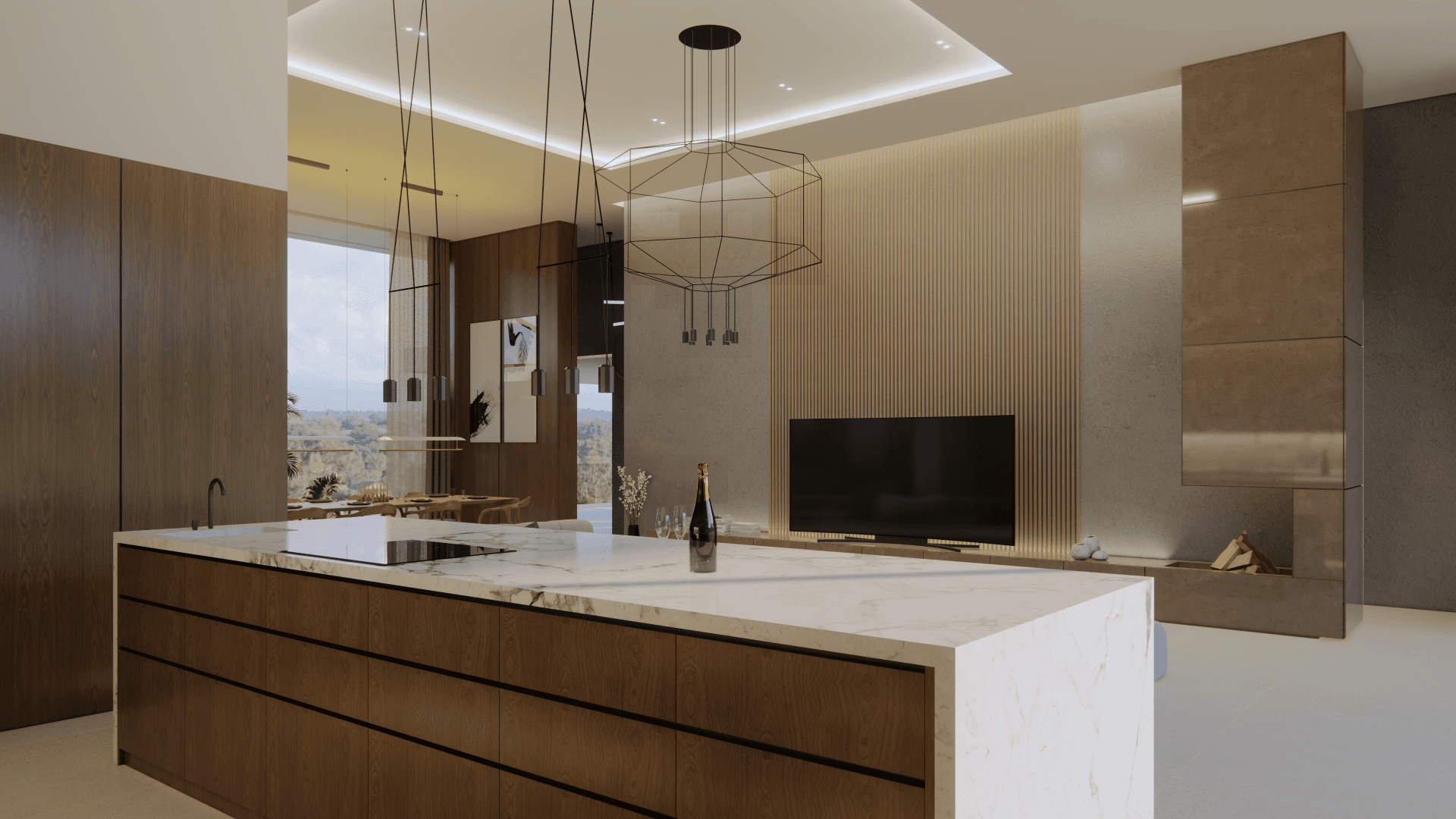 Modern villa with panoramic sea and mountain views in Las Lomas de La Quinta