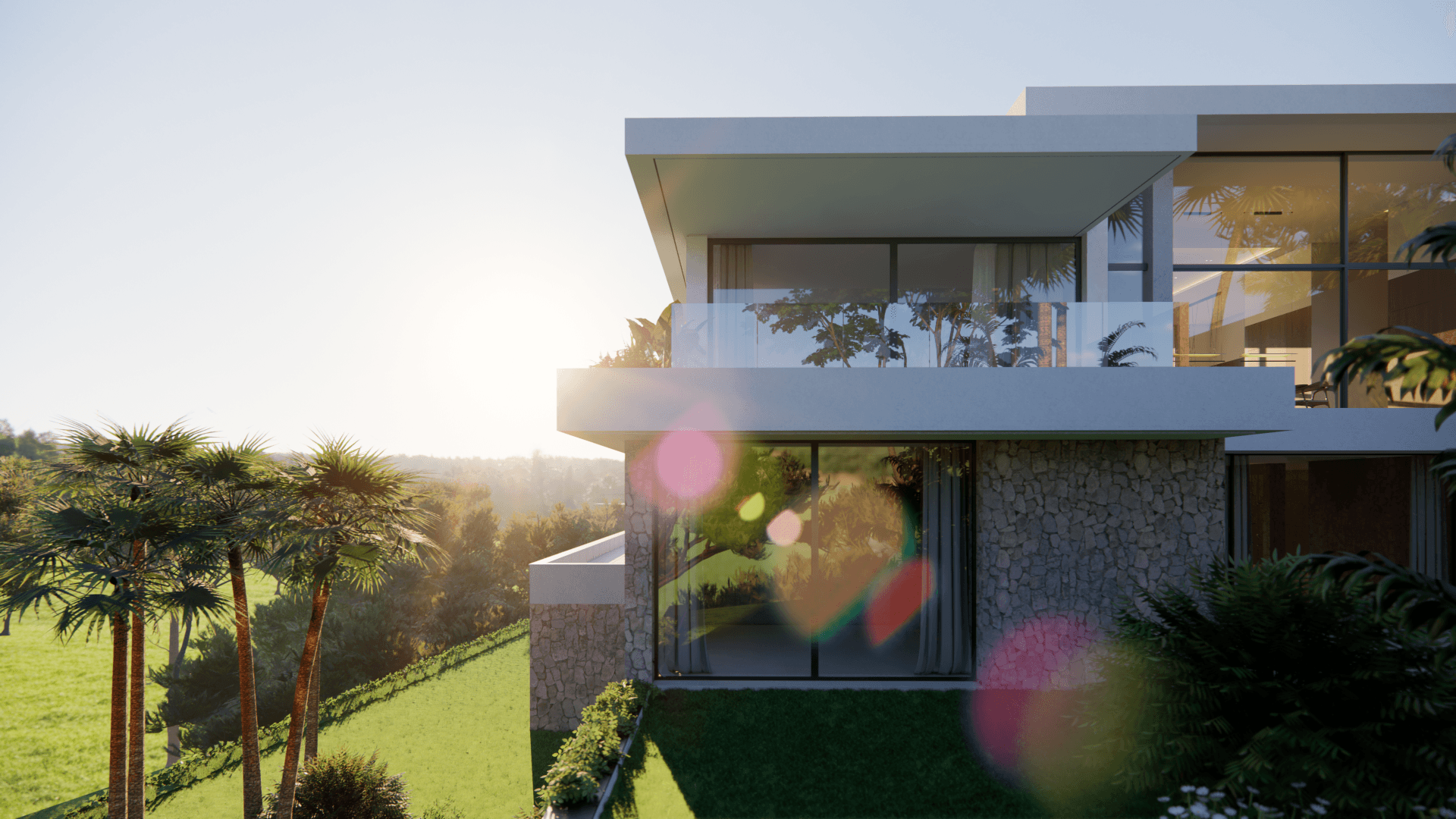 Modern villa with panoramic sea and mountain views in Las Lomas de La Quinta