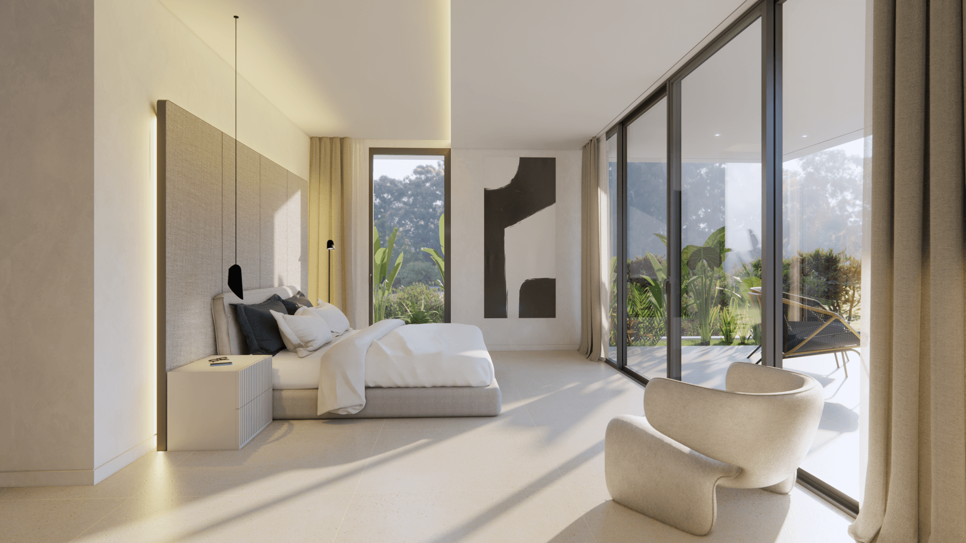 Modern villa with panoramic sea and mountain views in Las Lomas de La Quinta