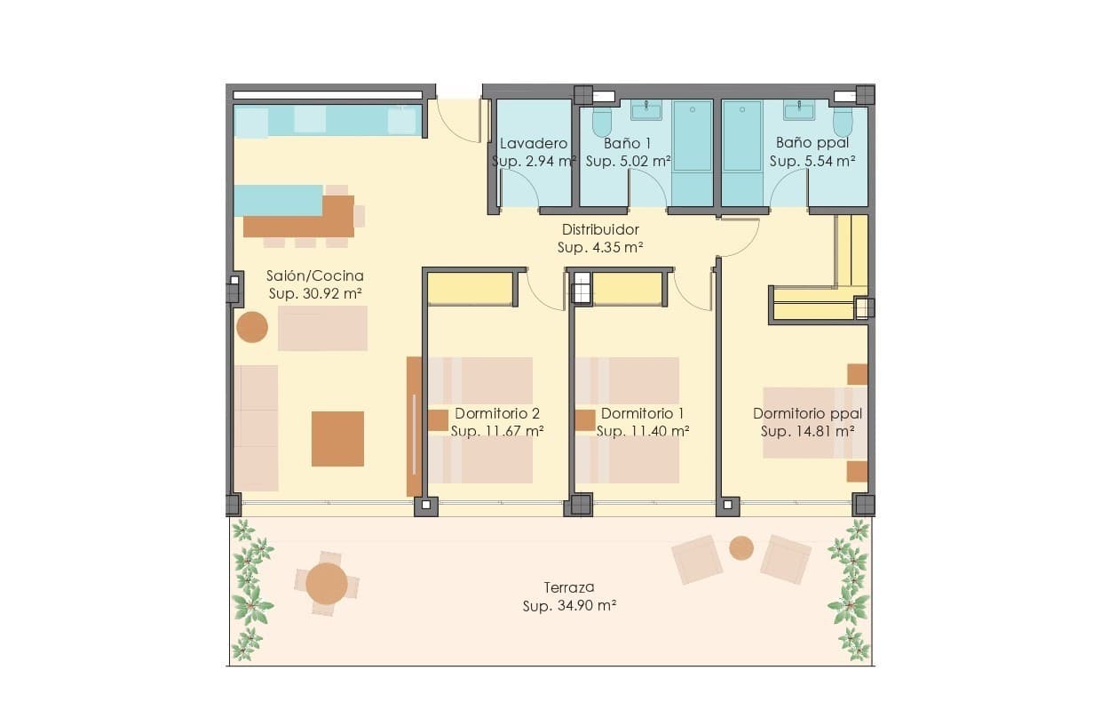 3 bedroom apartment in Wellingtonia