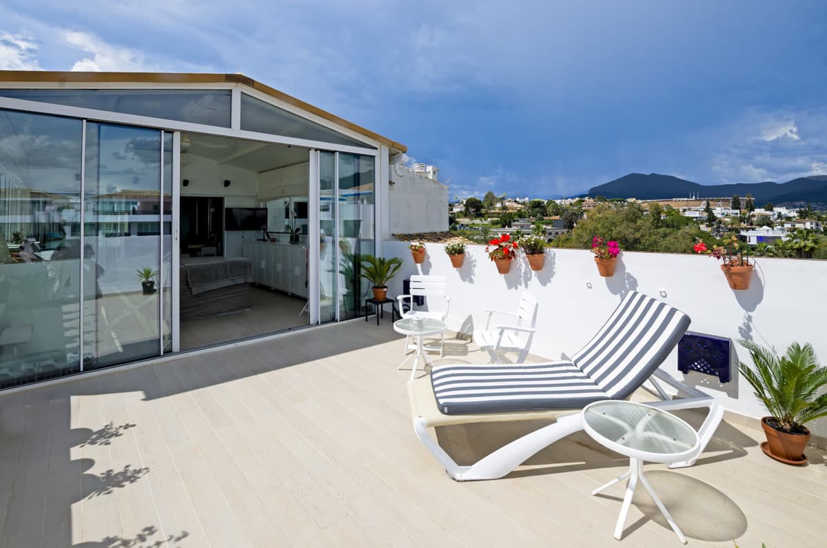 This penthouse sits in the heart of Puerto Banus, Marbella and has everything you could ever want in a home