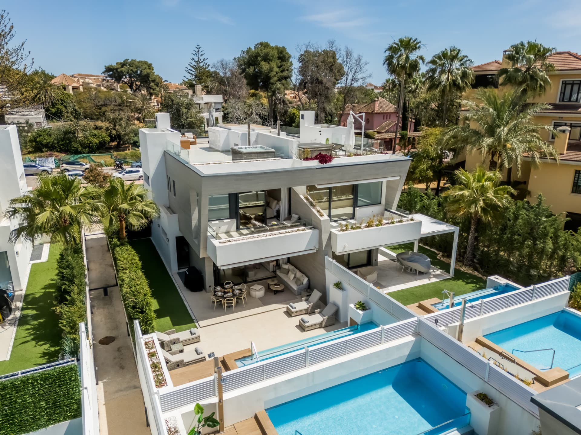Contemporary Elegance by the Sea in Bahía de Banús This sophisticated, contemporary semi-detached villa is located in Ba