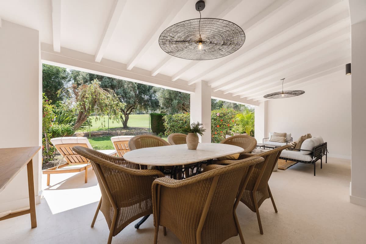 This exceptional four-bedroom house is situated in the sought-after area of Aloha, Nueva Andalucia, Marbella, Malaga, of