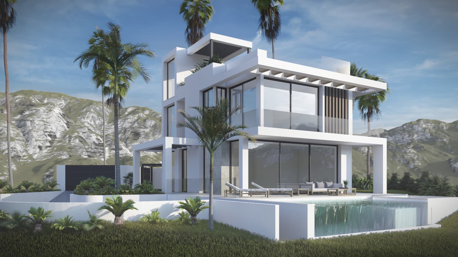 Villa Murmullo es un proyecto de villa moderna llave en mano, situada en la tranquila urbanización de Buenas Noches, al