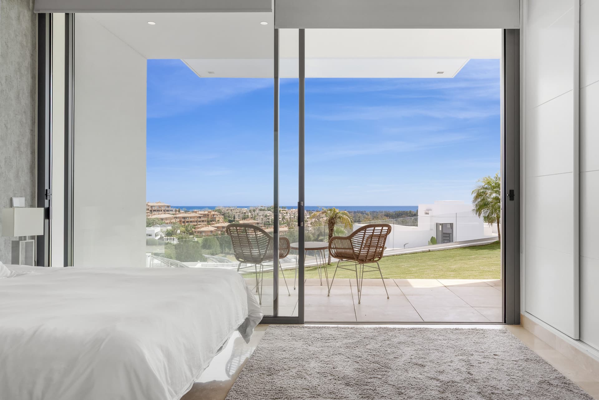 Sophisticated Villa With Panoramic Vistas and Lush Greenery Set in the prestigious enclave of La Alquería in Benahavís,