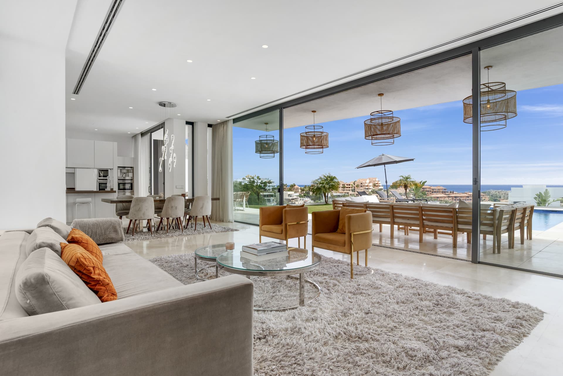 Sophisticated Villa With Panoramic Vistas and Lush Greenery Set in the prestigious enclave of La Alquería in Benahavís,