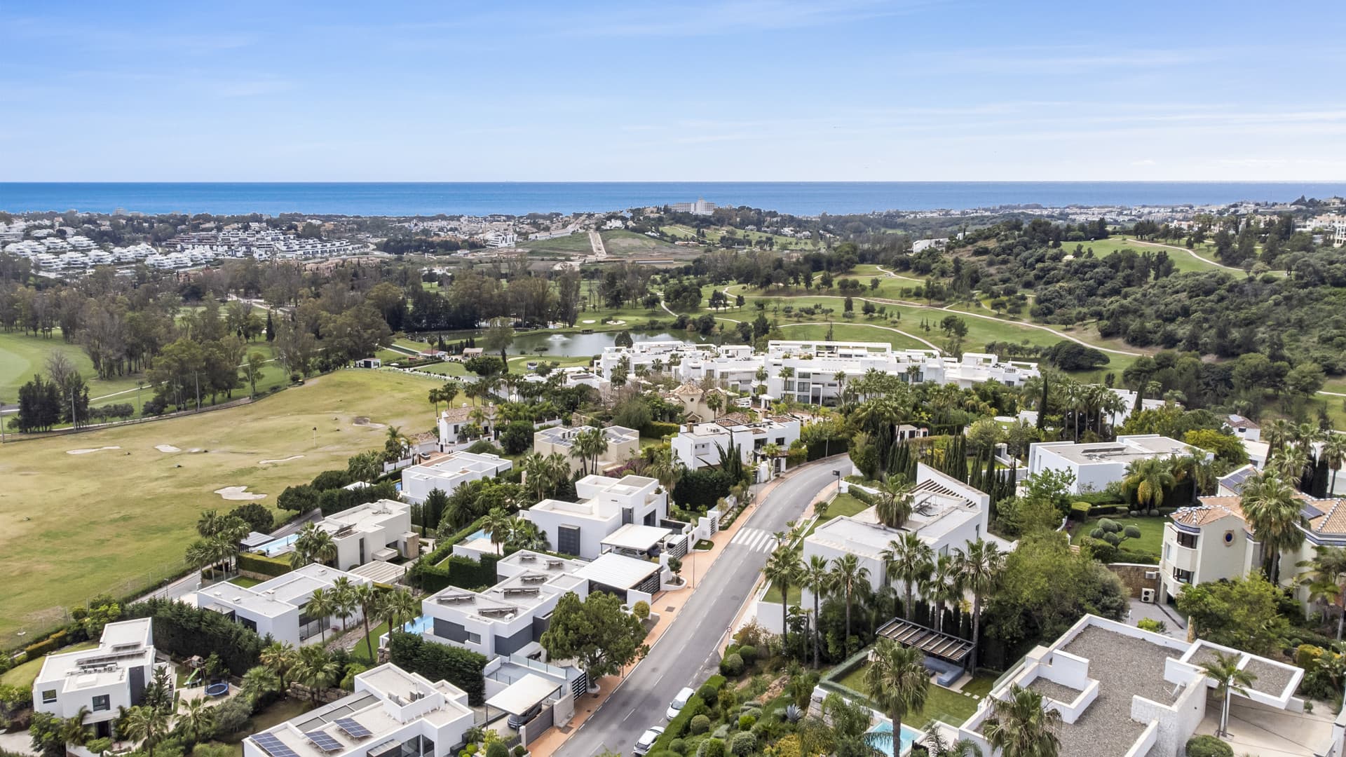 Sophisticated Villa With Panoramic Vistas and Lush Greenery Set in the prestigious enclave of La Alquería in Benahavís,