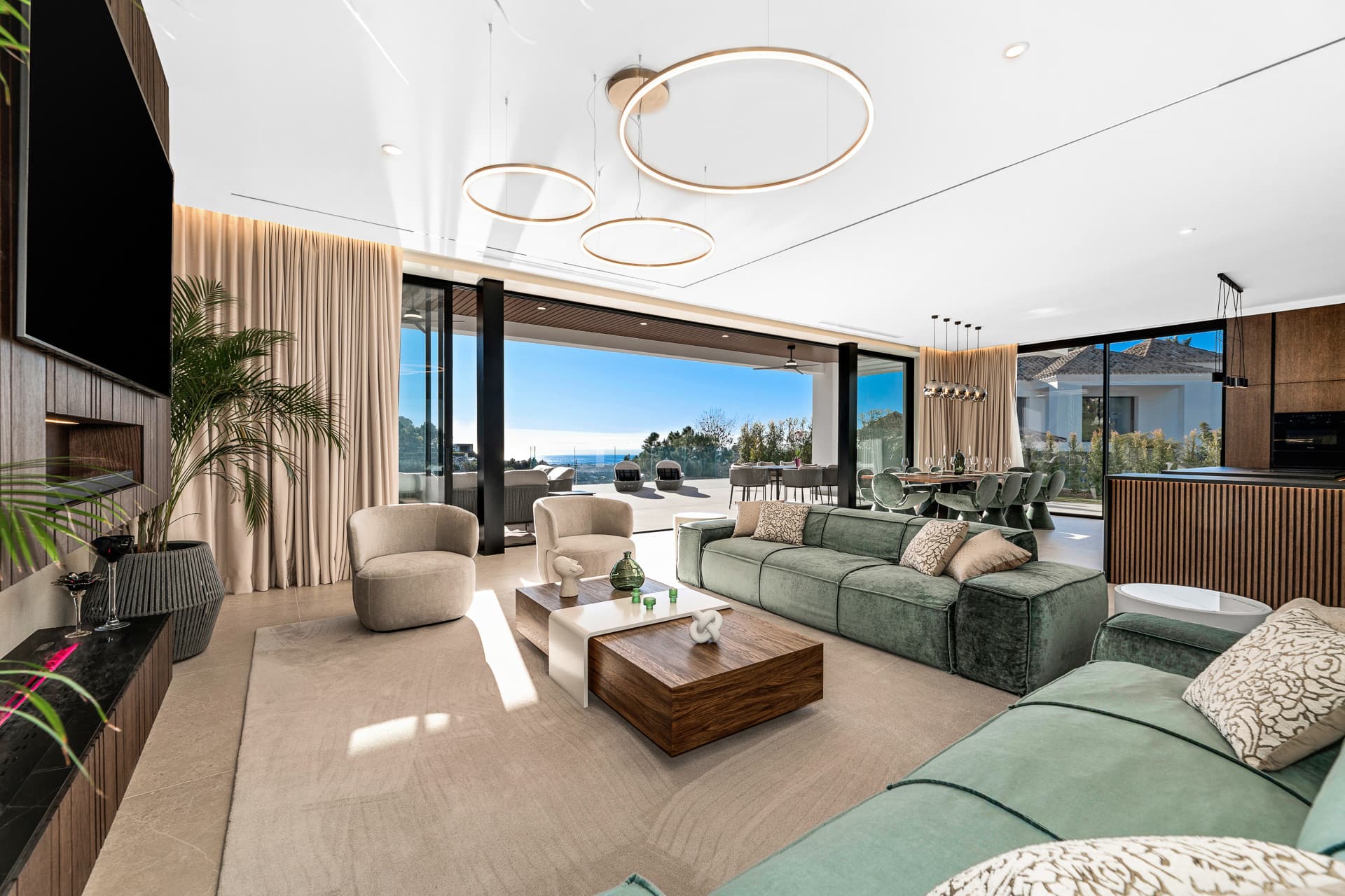 Incredible contemporary villa located in the heart of Madroñal, Benahavís, with breathtaking panoramic sea views