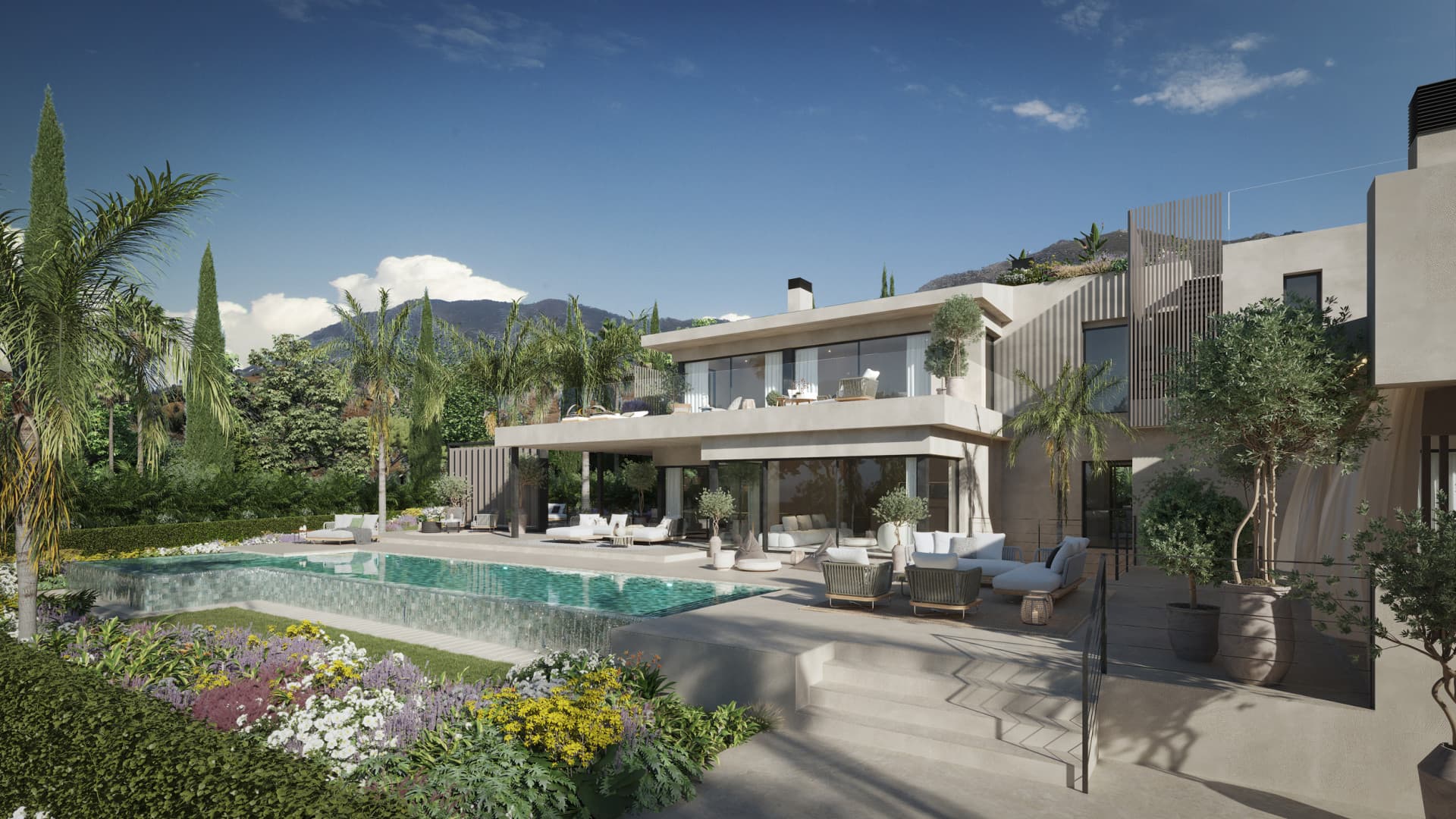 Nestled within the prestigious enclave of El Higuerón, Villa Azure is an architectural statement where contemporary desi