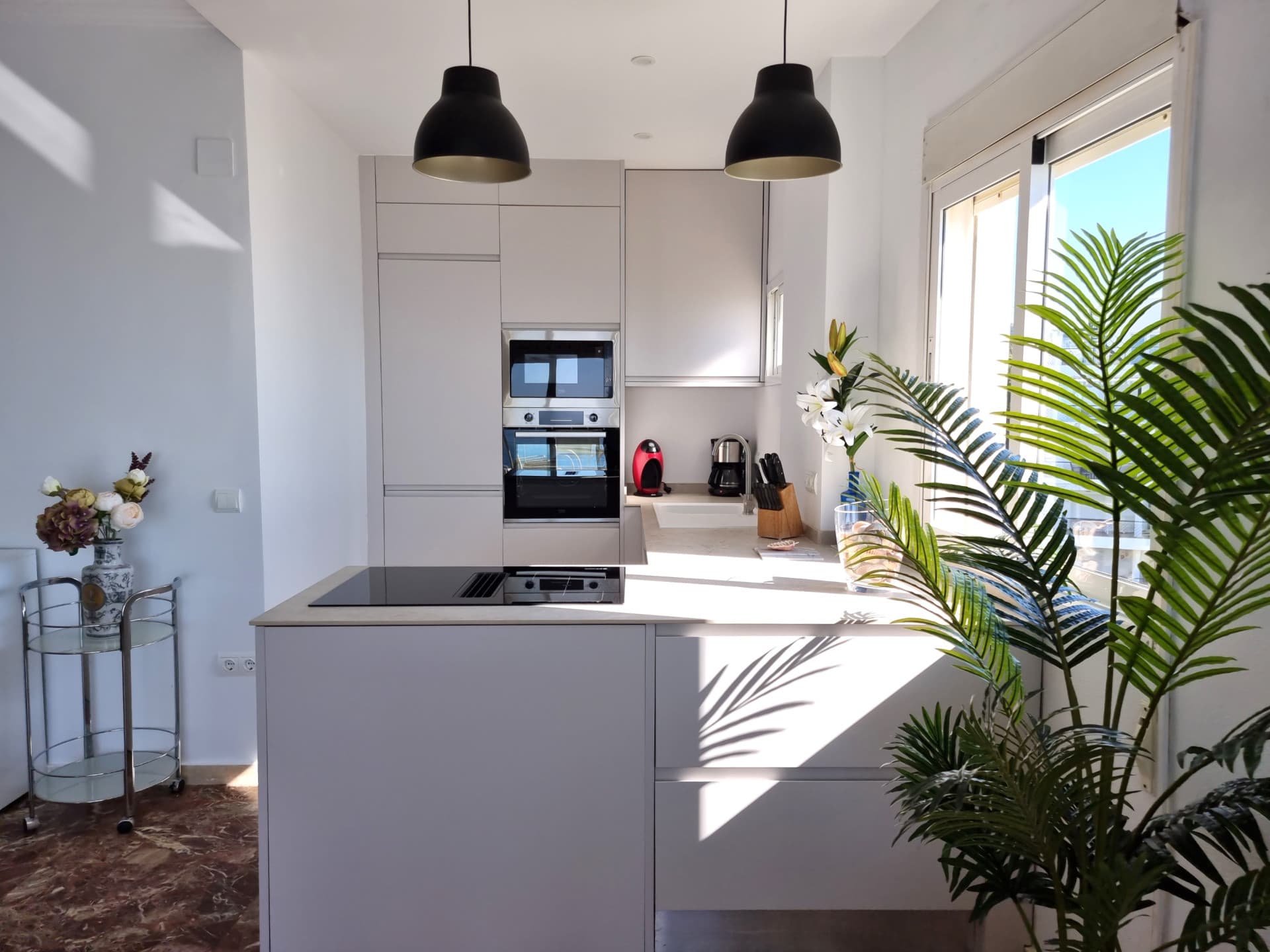 This exclusive 4th-floor apartment is a true coastal sanctuary, offering uninterrupted sea views and direct access to pristine beaches and lush communal gardens.