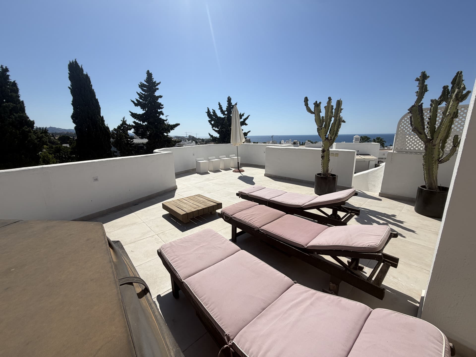 Three-bedroom duplex penthouse with panoramic sea views on the Golden Mile available for rent MINIMUM STAY 2 WEEKS