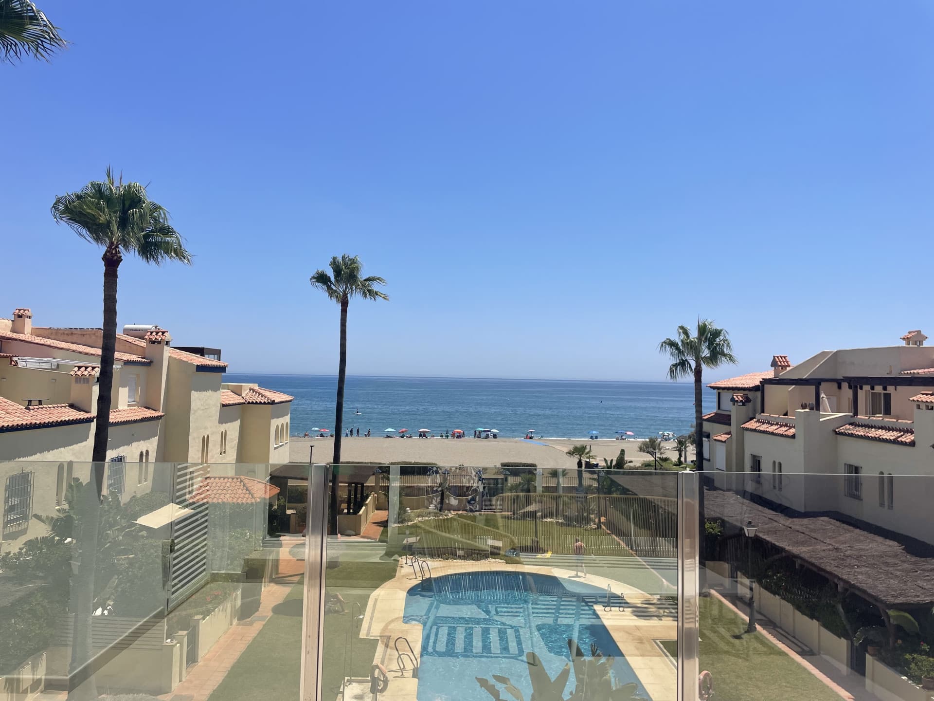 Chic south facing first line beach townhouse located in Casares Costa, Close to Estepona