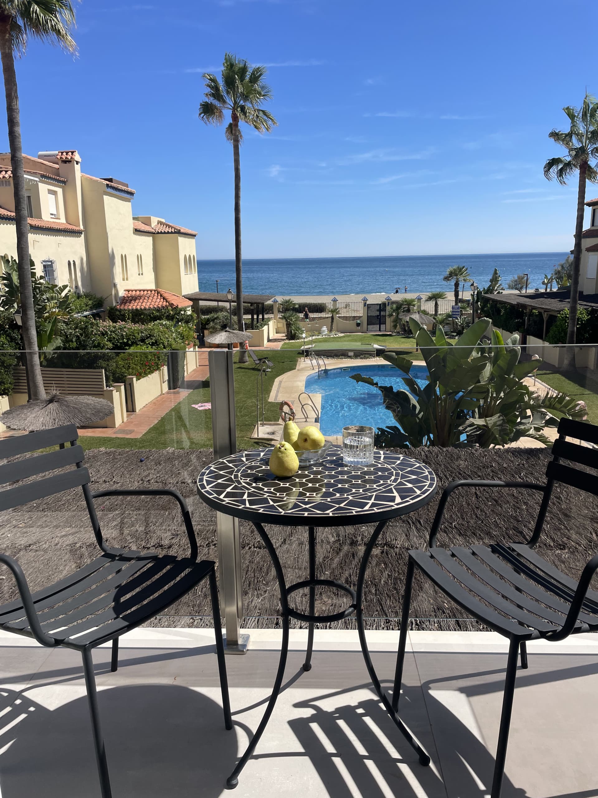 Chic south facing first line beach townhouse located in Casares Costa, Close to Estepona