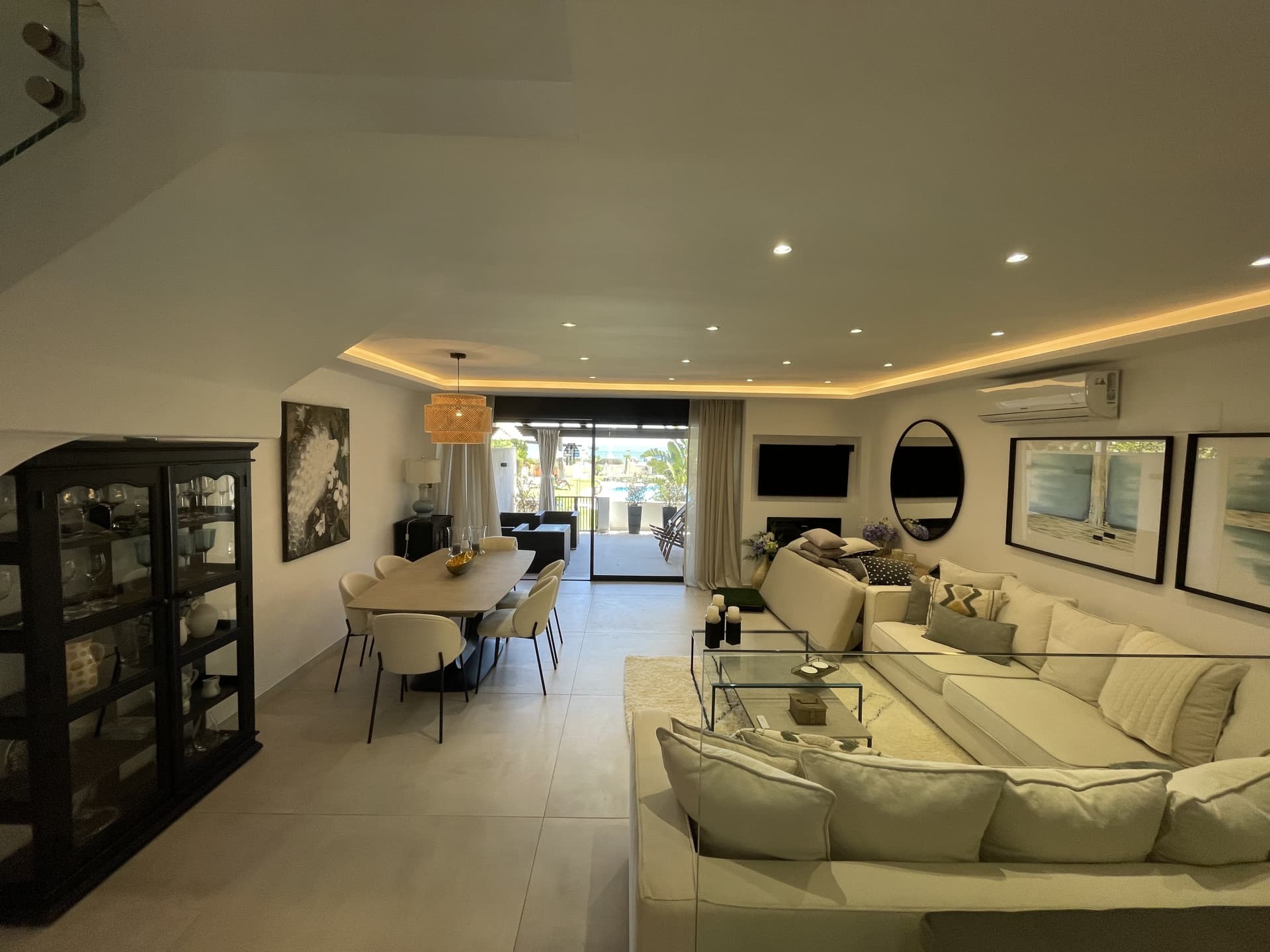 Chic south facing first line beach townhouse located in Casares Costa, Close to Estepona